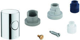 GROHE Metallgriff 47984 DN 15 Mengengriff mit EcoButton – Chrom, FlowControl Sparfunktion