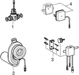 GROHE Temperatursensor 39368 für Urinal mit Trafo – Automatische Spülung, 7 Programme, 6V