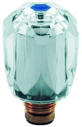 GROHE Oberteil 45951 mit Brillant-Griff, Markierung blau, 1/2 Zoll, chrom – DN 15