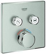 GROHE Grohtherm SmartControl Thermostat 29124 eckig 2 Absperrventile chrom