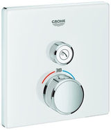 GROHE Grohtherm SmartControl Unterputz-Thermostat 1 Absperrventil moon white eckig