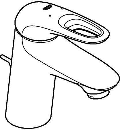 GROHE Eurostyle Einhand-Waschtischbatterie S-Size mit Zugstangen-Ablaufgarnitur, Chrom
