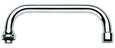 GROHE U-Auslauf 13034 für Küchen-Wandbatterien, 301 mm Ausladung, chrom