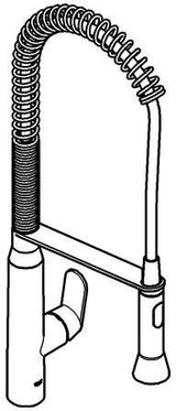 GROHE K7 Einhand-Spültischbatterie mit Profibrause, Chrom, 140° schwenkbar