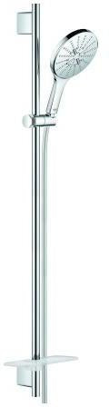 GROHE Rainshower SmartActive 150 Brausestangenset 3 Strahlarten mit EasyReach Ablage und SpeedClean