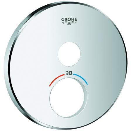 GROHE Rosette 49030 rund für SmartControl – Chrom, Metall, für Unterputz-Thermostate mit 1 Absperrventil