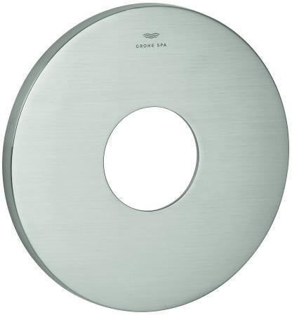 GROHE Rosette 48615 rund für Einhandmischer-Fertigmontagesets, Chrom, FastFixation, 53,1 mm