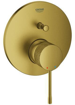 GROHE Essence Einhand-Wannenbatterie Fertigmontageset – SilkMove Keramikkartusche, Crafted Warm Sunset