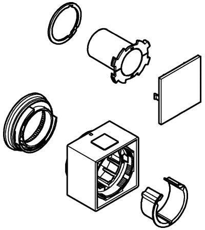GROHE Temperaturwählgriff 49091 eckig für THM-Fertigmontagesets Chrom – SafeStop 38°C
