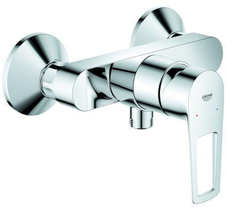 GROHE BauLoop Einhand-Brausebatterie Wandmontage Chrom 23633_1 – eigensicher, mit Temperaturbegrenzer