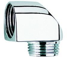 GROHE Brauseabgangswinkel 45304 1/2 Zoll für Wannenbatterie – Chrom, LongLife Oberfläche