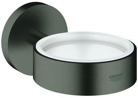 GROHE Essentials Halter für Glas, Seifenschale & Seifenspender – Chrom, Messing, verdeckte Befestigung