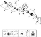 GROHE Cubeo Brause-Einhandhebelmischer Aufputzmontage Chrom mit Temperaturbegrenzer