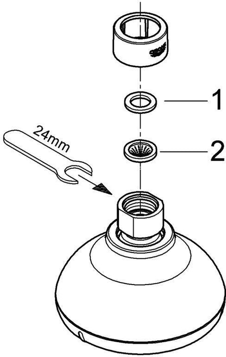 GROHE Tempesta 100 Kopfbrause 4 Strahlarten chrom 9 l/min