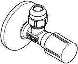 GROHE Eckventil 1/2x3/8'' mit Quetschverschraubung, Schubrosette & Metallgriff – Chrom