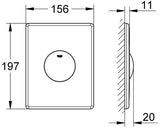 GROHE Skate WC-Betätigungsplatte Edelstahl 1-Mengen-Technik 156x197 mm