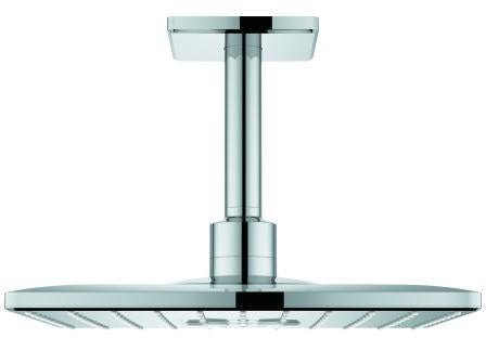 GROHE Rainshower SmartActive 310 Cube Kopfbrauseset mit Deckenauslass 142 mm – Chrom