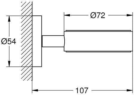 GROHE Essentials Halter für Glas, Seifenschale & Seifenspender – Chrom, Messing, verdeckte Befestigung