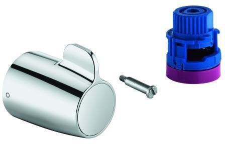 GROHE Absperrgriff 49004 für Aquadimmer Grohtherm Special – Chrom, ergonomische Flügelgriffe