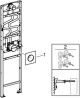 GROHE Rapido Duschrahmen Element für Duo Brausen – Unterputz-Installation