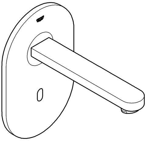 GROHE Eurosmart CE Infrarot-Elektronik für Waschtisch-Wandarmatur, ohne Mischung, 230V, chrom