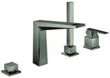 GROHE Allure Brilliant Private Collection 4-Loch-Wannenkombination mit Rändelstruktur-Griff – Chrom