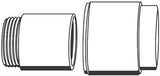 GROHE Verlängerungsset 46238 30 mm DN20 für Wandbatterie, 2 Stück, chrom