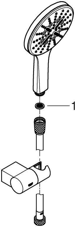 GROHE Rainshower SmartActive 130 Wandhalterset mit 3 Strahlarten, 8,5 l/min, chrom