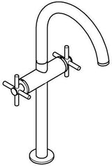 GROHE Atrio Waschtisch-Einlochbatterie XL-Size mit Kreuzgriffen, Chrom