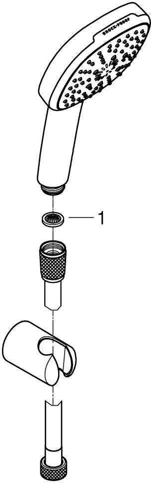 GROHE Tempesta Cube 110 Wandhalterset mit 3 Strahlarten und 7,4 l/min in Chrom
