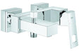 GROHE Eurocube Einhand-Wannenbatterie 23140 Wandmontage eigensicher Chrom – SilkMove & Rückflussverhinderer
