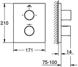 GROHE Grohtherm F Thermostat 2-Wege-Umstellung für Rapido T – satin graphite