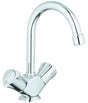 GROHE Costa 2-Griff-Waschtischbatterie mit Zugstangen-Ablaufgarnitur, chrom