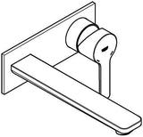 GROHE Lineare 2-Loch-Waschtischbatterie Wandmontage Fertigmontageset Chrom