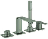 GROHE Allure 4-Loch-Einhand-Wannenbatterie cool sunrise gebürstet mit Duschgarnitur
