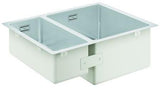 GROHE K700 Unterbau-Edelstahlspüle 1,5 Becken 595 x 450 mm, Einbau rechts – satin finish