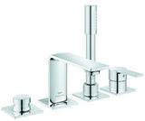 GROHE Allure 4-Loch-Einhand-Wannenbatterie cool sunrise gebürstet mit Duschgarnitur