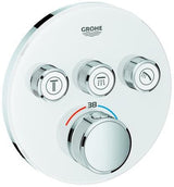 GROHE Grohtherm SmartControl Unterputz-Thermostat Fertigmontageset rund 3 Absperrventile moon white