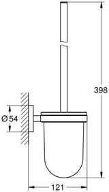 GROHE WC-Bürstengarnitur Essentials Wandmontage Matt Black – Verdeckte Befestigung