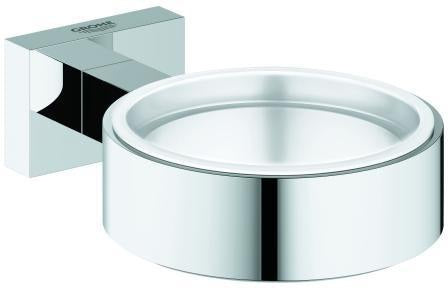 GROHE Essentials Cube Halter für Zahnputzbecher, Seifenschale & Seifenspender – Chrom, verdeckte Befestigung