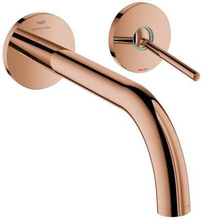 GROHE Atrio 2-Loch-Waschtischbatterie Wandmontage Fertigmontageset Ausladung 221 mm Chrom