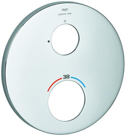 GROHE Rosette 49244 rund für THM-FMS – Chrom, Metall, 6° ausrichtbar