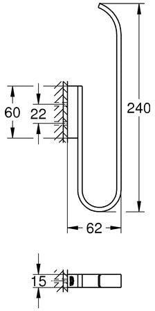 GROHE Selection Reserve-WC-Papierhalter für 2 Rollen, Chrom, 240 mm, verdeckte Befestigung