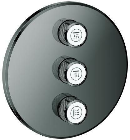 GROHE Grohtherm SmartControl 3-fach Unterputzventil Fertigmontageset rund warm sunset