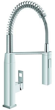 GROHE Eurocube Einhand-Spültischbatterie mit Profibrause, chrom – 31395