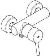 GROHE Concetto Einhand-Brausebatterie für Wandmontage – eigensicher, chrom, SilkMove-Technologie