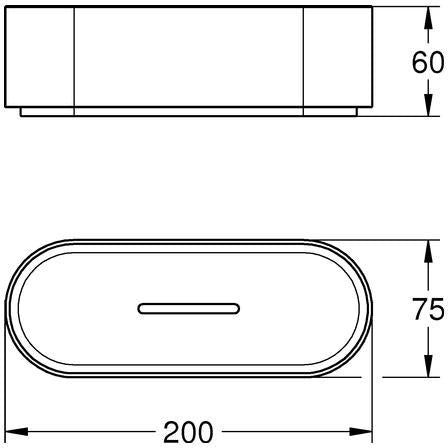 GROHE Selection Duschablage 41037 für Handtuchhalter 41035 – Weißglas, Kunststoff, 1 Etage