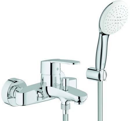 GROHE Eurostyle Cosmopolitan Einhand-Wannenbatterie mit Wandhalterset Tempesta 110, Chrom
