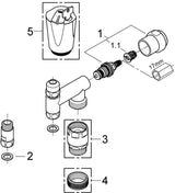 GROHE Eckfix WAS-Ventil 41031 – 3/8 Zoll Anschluss mit Rückflussverhinderer, Chrom