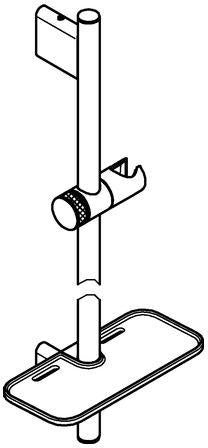 GROHE Rainshower SmartActive Brausestange 900 mm Chrom – mit Gleiter und Ablage